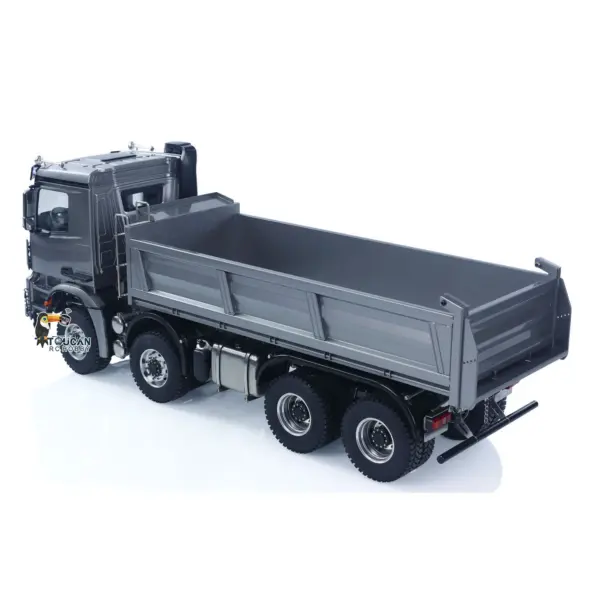 26.4 Inches Metal Chasiss 1/14 RC Hydraulic Dump Truck 2Speed Remote Control Tipper 3363 Axle Locks Flowing Water Light Optional Battery&Charger
