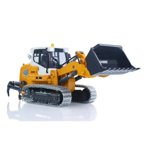 1:50 RC Electric Lifting Tracked Loader LR636 2.4G Construction Vehicle Metal Bucket Tracks Ripper RTR Model Light Sound Battery