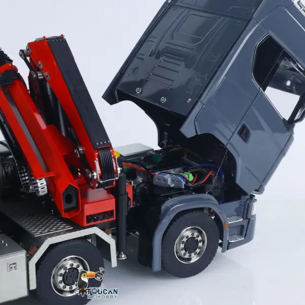 1/14 RC Hydraulic Full Dump Truck Crane 770S Metal 10x10 Remote Control Roll on off Tipper 3Speed RTR Model Car Frsky XE Radio