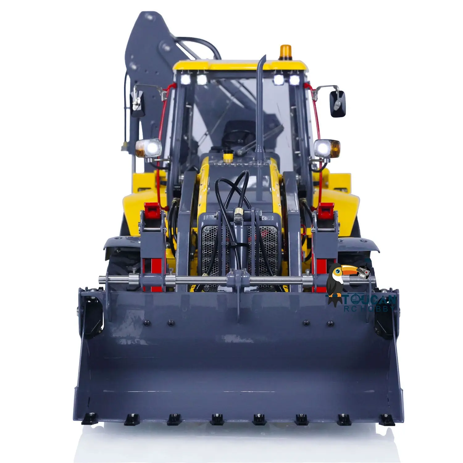LESU BL71 Metal Hydraulic RC Backhoe Loader AOUE Excavator Light Sound 1/14 Scale Ready To Run Vehicle
