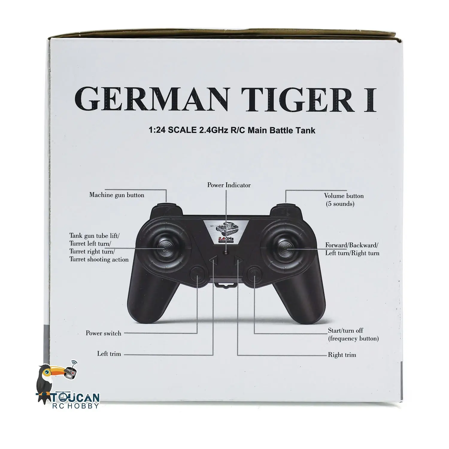 Taigen 1/24 217 007 RC Battle Tank Tiger I Remote Control Military Tanks Armored Panzer Infrared Combat USB Assembled Painted