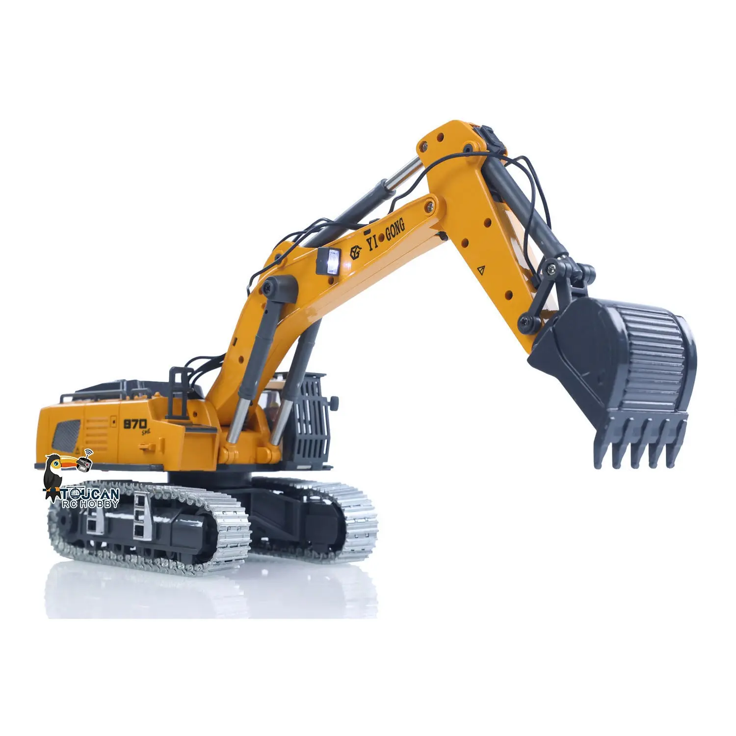 1/50 RC Excavator K970 Engineering Vehicle Remote Control Electric Lifting Digger Metal Bucket Tracks Light Sound RTR Battery