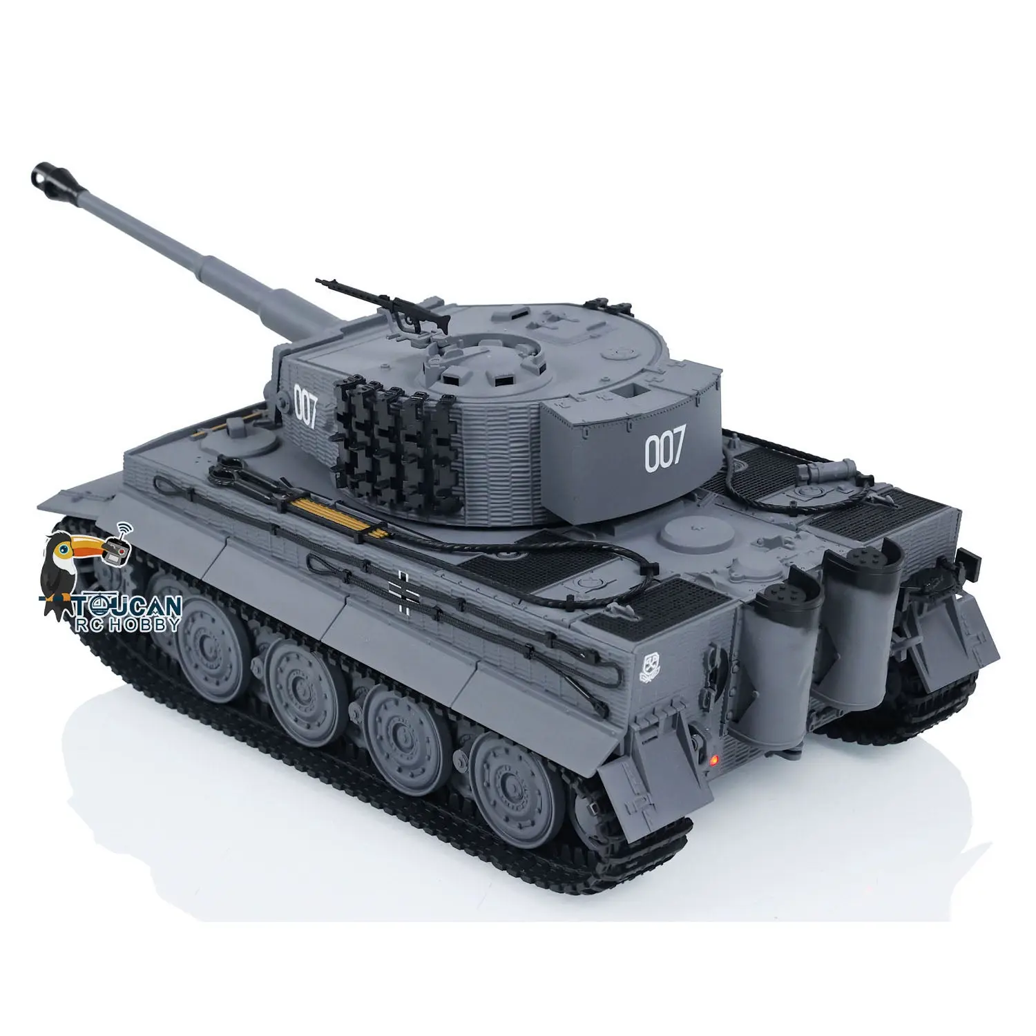 1/24 RC Battle Tank Taigen Tiger I Remote Control Infrared Combat Military Tanks Barrel Recoil LED Flash