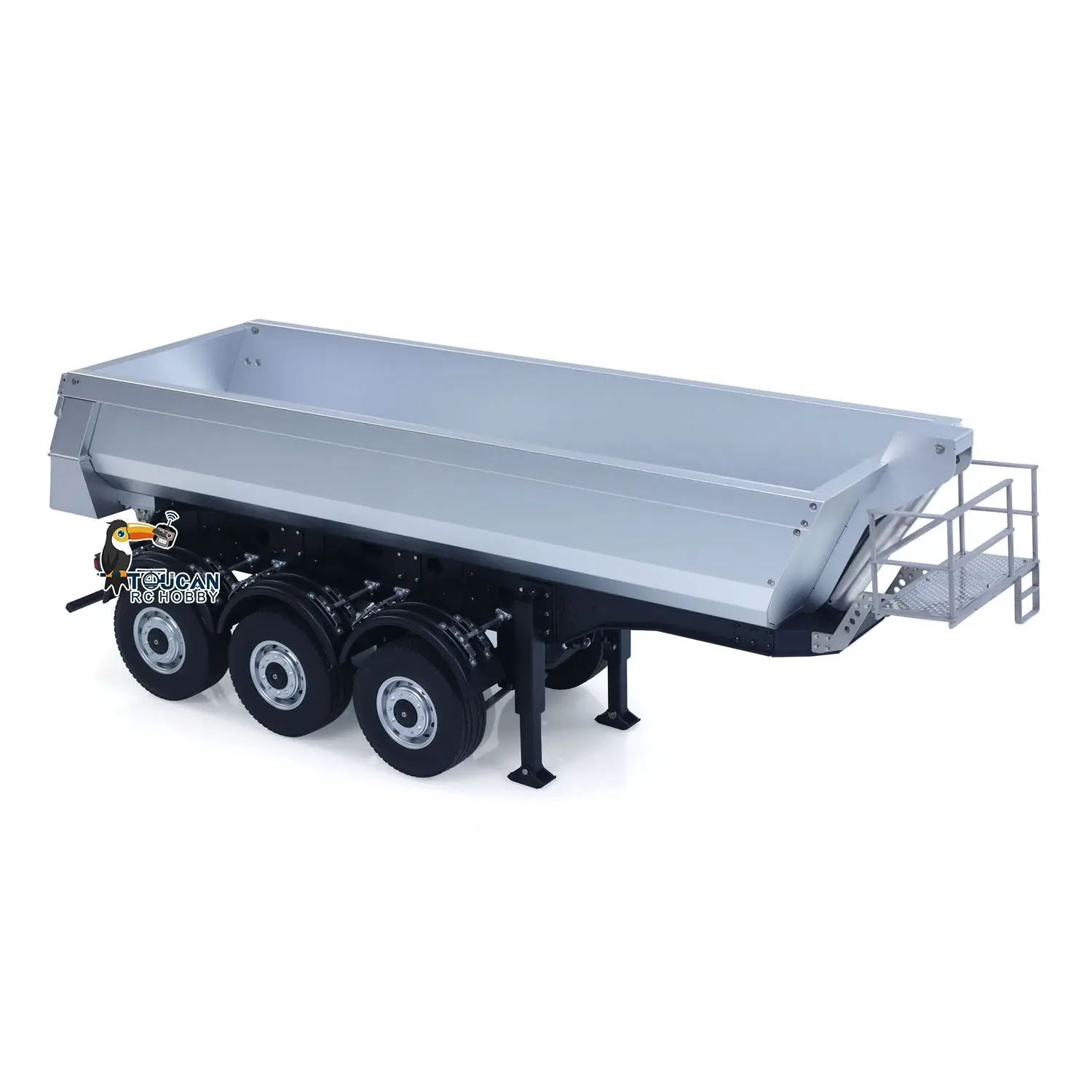 26.1Inches KABOLITE 1/14 Metal Radio Control Semi Trailer Dumper Electric Lifting for RC Tractor Truck 770S Light Support Leg