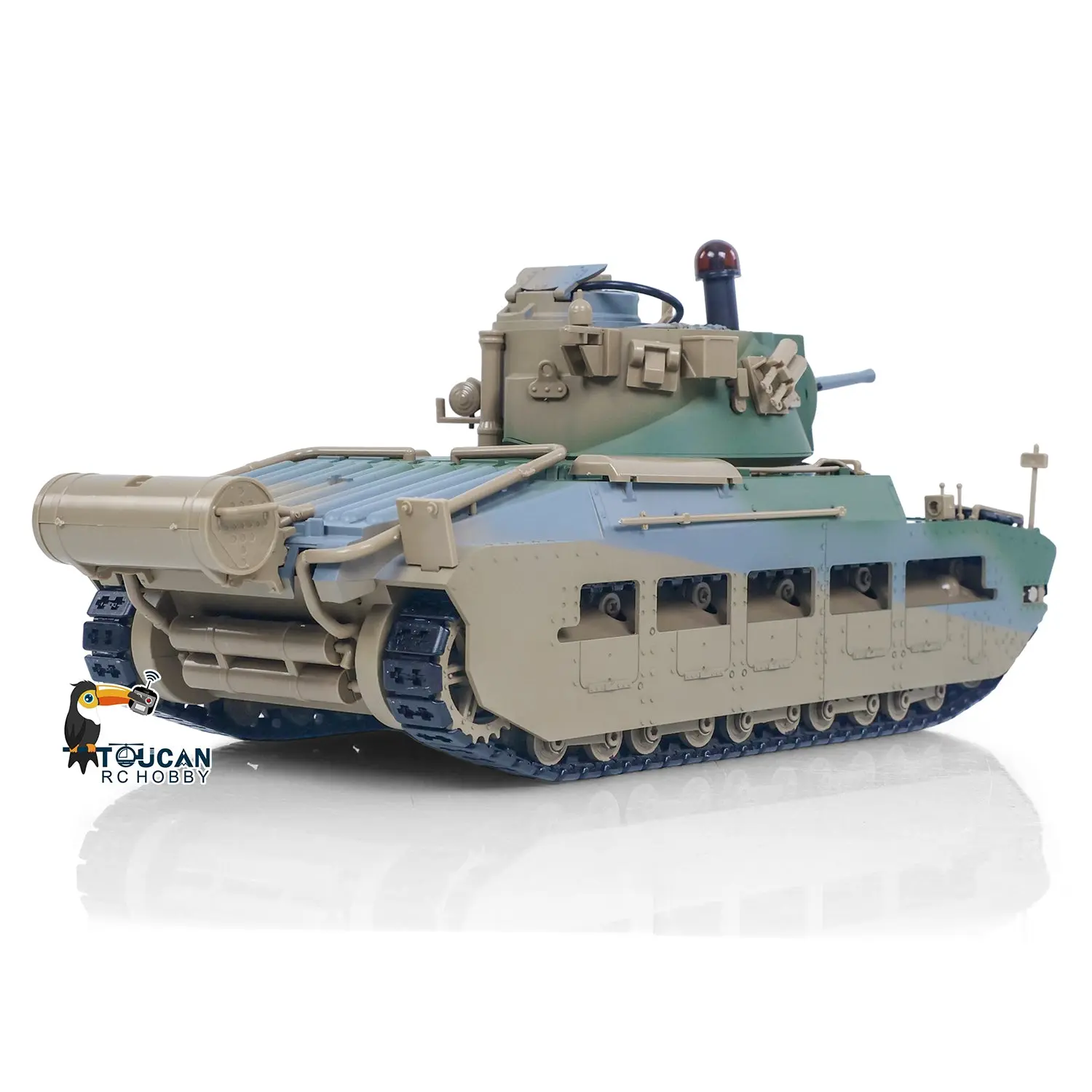 1/16 RC Tank Matilda III IV Tongde IR Turret Rotary 320 Degree Electric Remote Control Military Vehicle Metal Gearbox Road Wheel