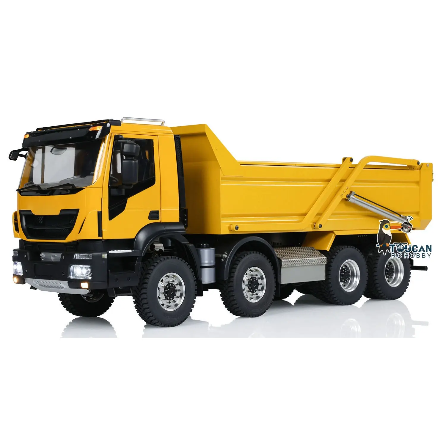 1/14 Metal 8x8 Hydraulic RC Tipper Truck Flip-over Cover Remote Control Dump Simulation Car PNP ESC Servo Motor
