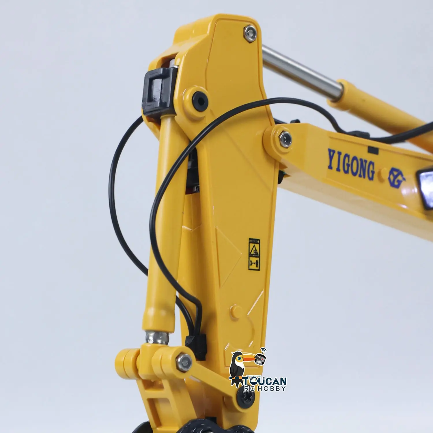 1/50 Mini Plastic RC Excavator Toy PC520 RTR Electric Lifting Wheel Digger N20S Motor Metal Track Bucket Lights Sound Radio Control Battery