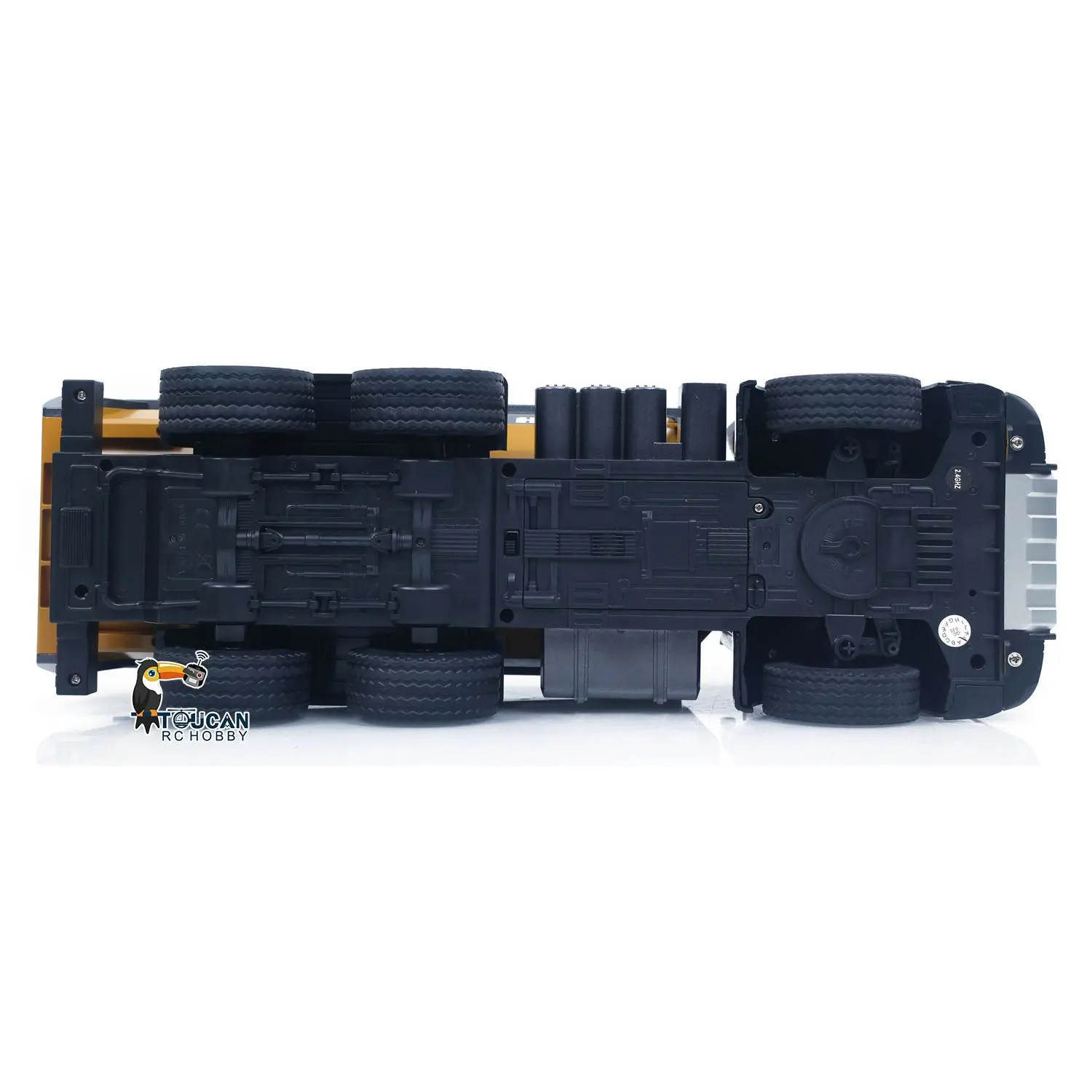 HUINA 1/14 Electric RC Dump Truck 573 Remote Control Tipper Model Vehicle Flowing Water Light Sound Effect 2.4G Radio Battery