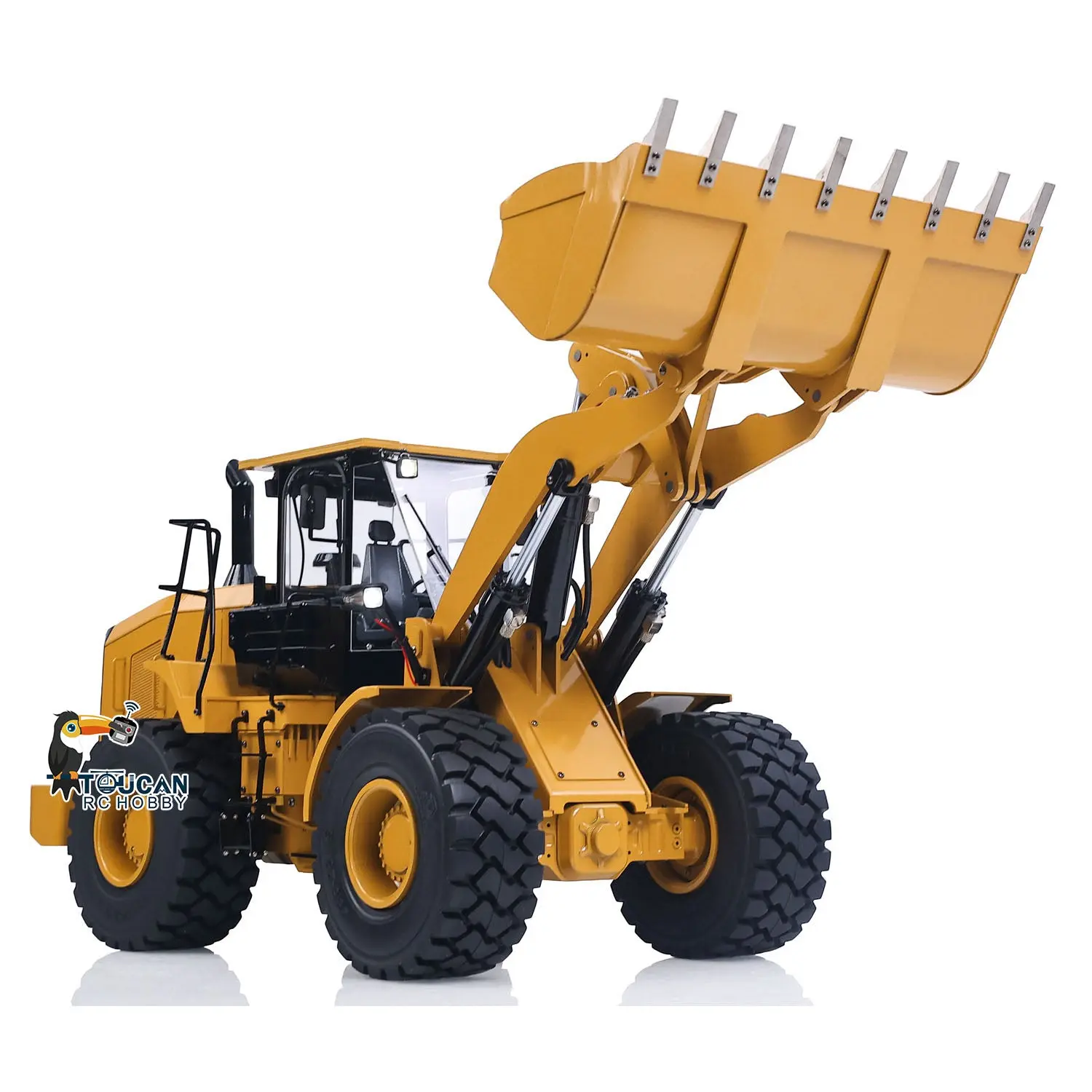 1/12 Metal Remote Control Hydraulic Loader DIM C950 2Speed Gearbox 5CH Valve RC Heavy Machine Model Hobbywing Brushed ESC