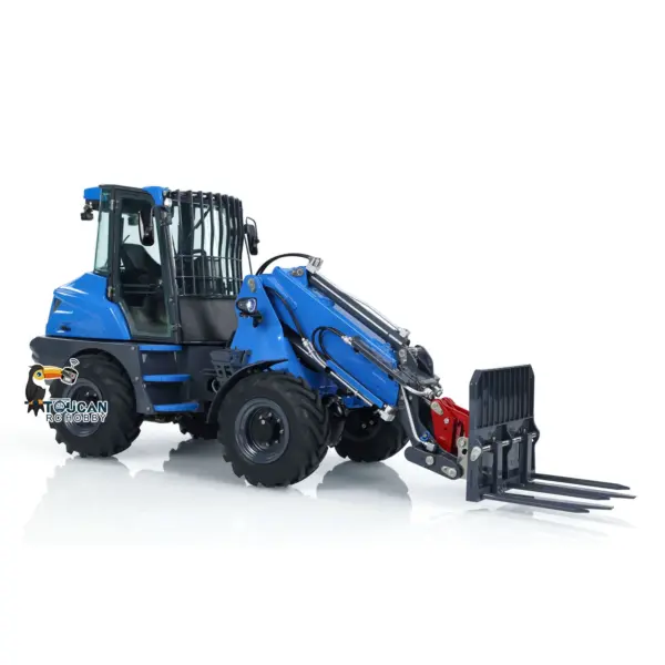AT1050 LESU 1/14 4X4 Hydraulic RC Fork Truck Telescopic Arm Radio Control Loader Painted Assembled ST8 Radio System Vehicle Model