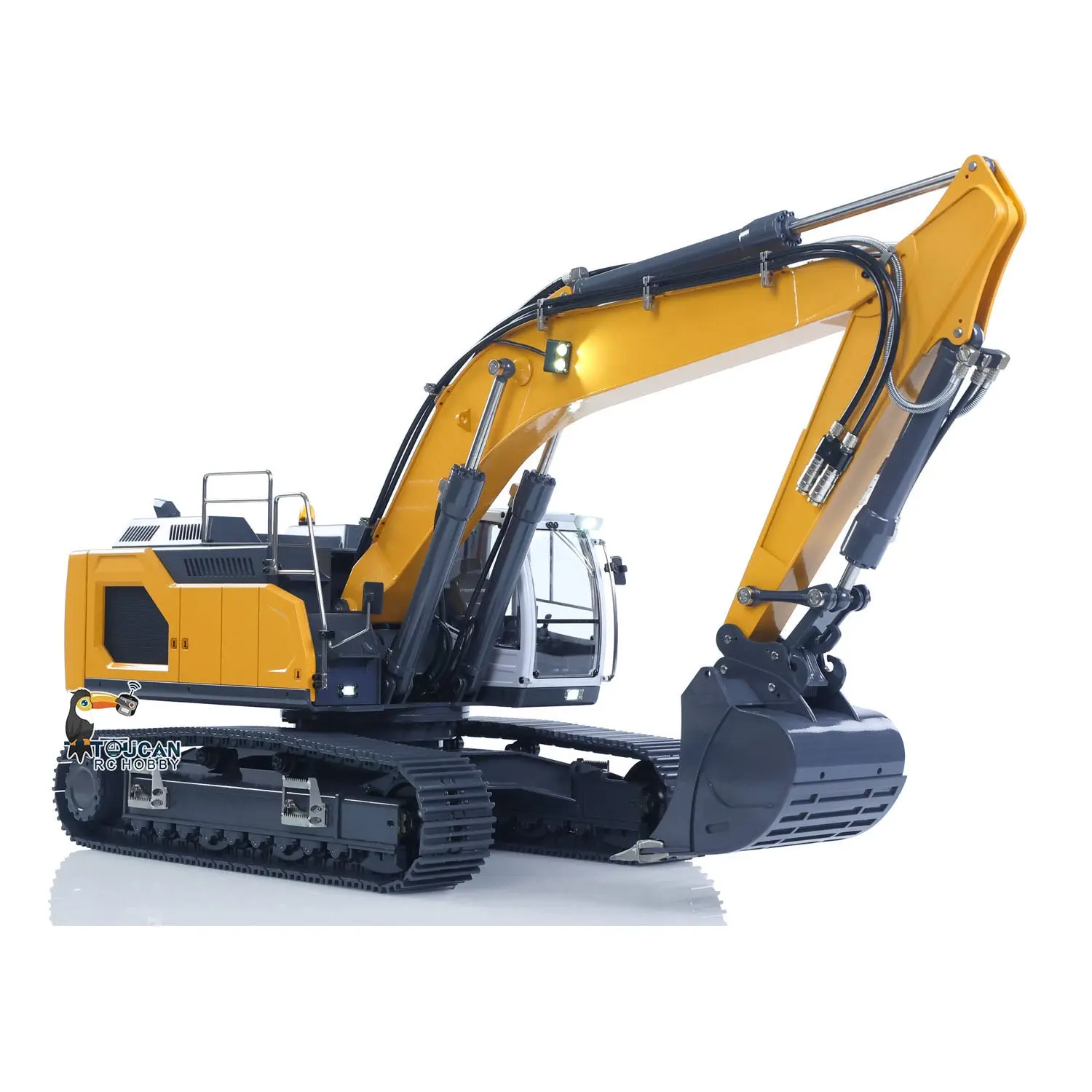 XDRC 1/14 Hydraulic RC Excavator 945 Painted Assembled Digger Upgraded 5CH Valve W/ PL18EV Radio Light Sound System
