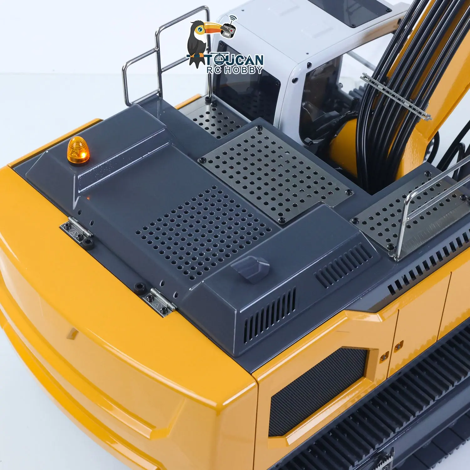 XDRC 1/14 Hydraulic RC Excavator 945 Painted Assembled Digger Upgraded 5CH Valve W/ PL18EV Radio Light Sound System