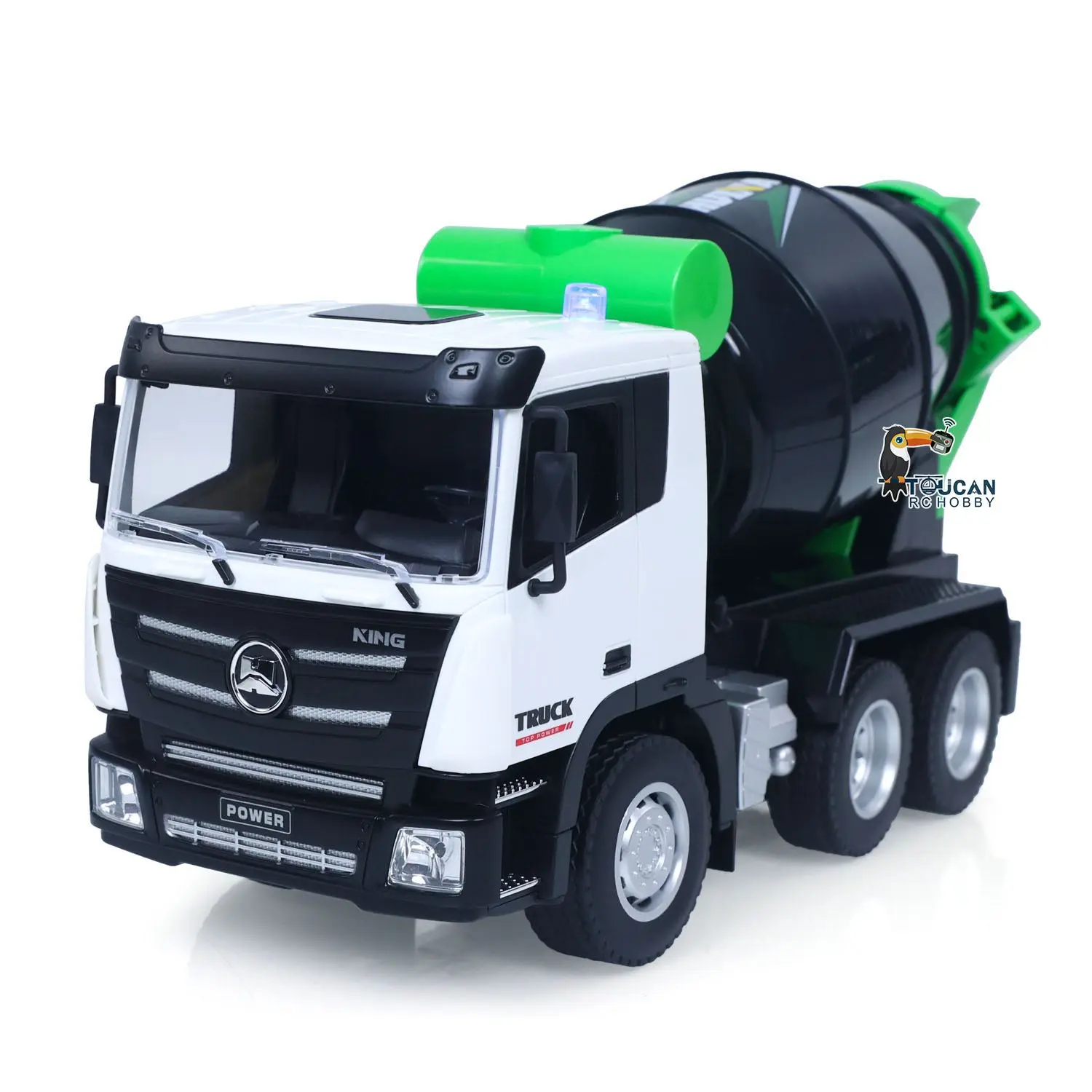 HUINA 1/18 2.4Ghz 9 Channels RC Concrete Car Mixer Truck Ready To Run 1557 Model Tractor Toy Light 500MAH Battery Boys Girls Gifts