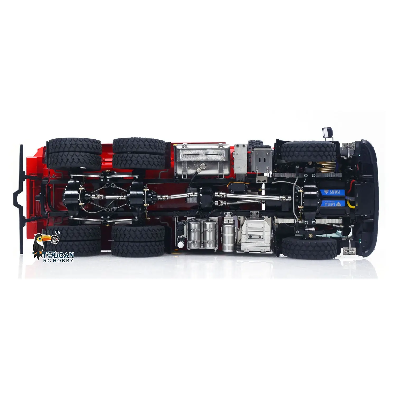LESU 1/14 Hydraulic RC Dump Truck 6*6 RTR Radio Control Tipper 2Speed Gearbox Differential Lock Metal Chassis Flysky I6S Radio