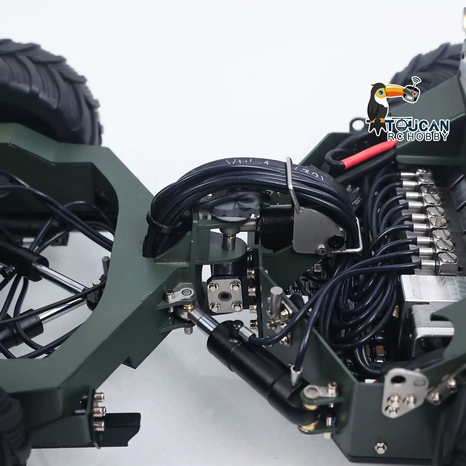 Super Frog Metal 1/14 Remote Control Hydraulic Truck Mounted Forklift BM214 5 Way Valves Light System Sound Frsky X14 Radio