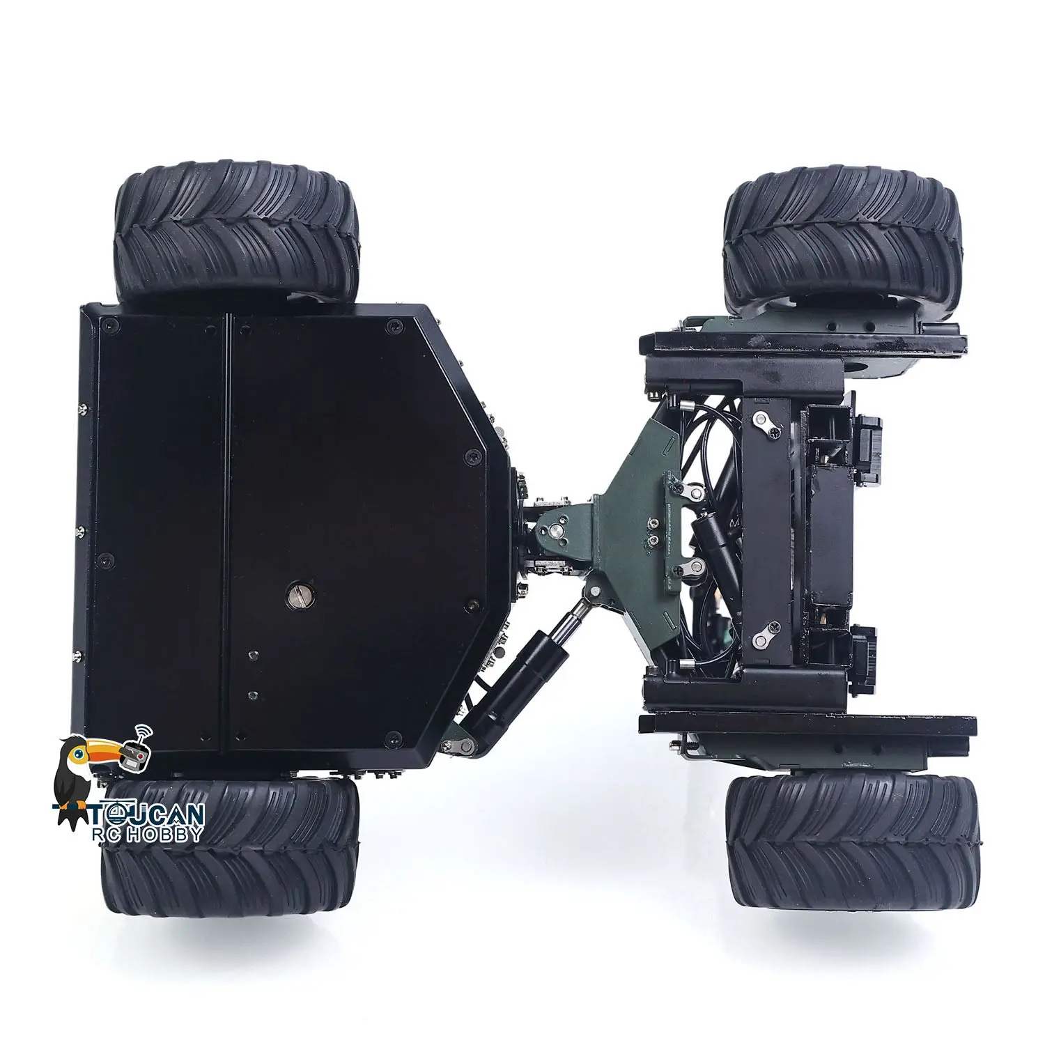 Super Frog Metal 1/14 Remote Control Hydraulic Truck Mounted Forklift BM214 5 Way Valves Light System Sound Frsky X14 Radio