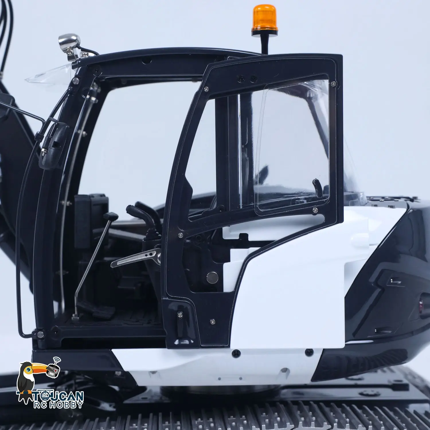 Metal LESU 1/14 RC Hydraulic Excavator MC15 CNC Shell 4 Arms Remote Control Digger 9CH Valves Dual Pumps Quick Released Coupler