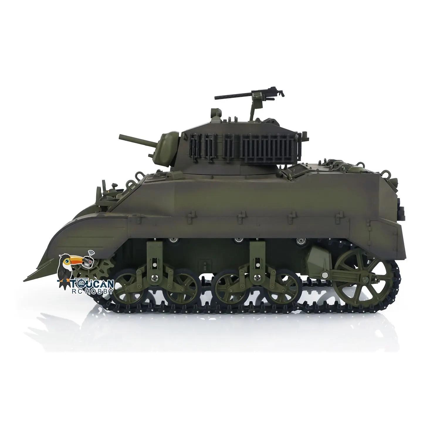 1/16 RC Tank US M5A1 Stuart VI Remote Control RTR Light Tank 360 Smoking Radio System Barrel Recoil Light Flash Two Battery
