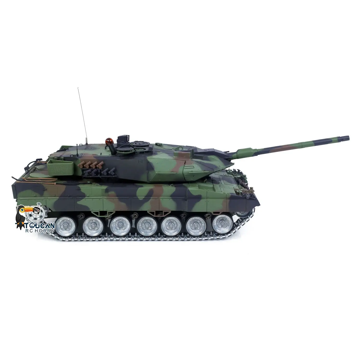 1/16 Remote Control Tank Model 3889 Leopard 2 A6 7.0 Mainboard Full Metal Chassis Gearbox IR Barrel Recoil Elevation 550 Motor
