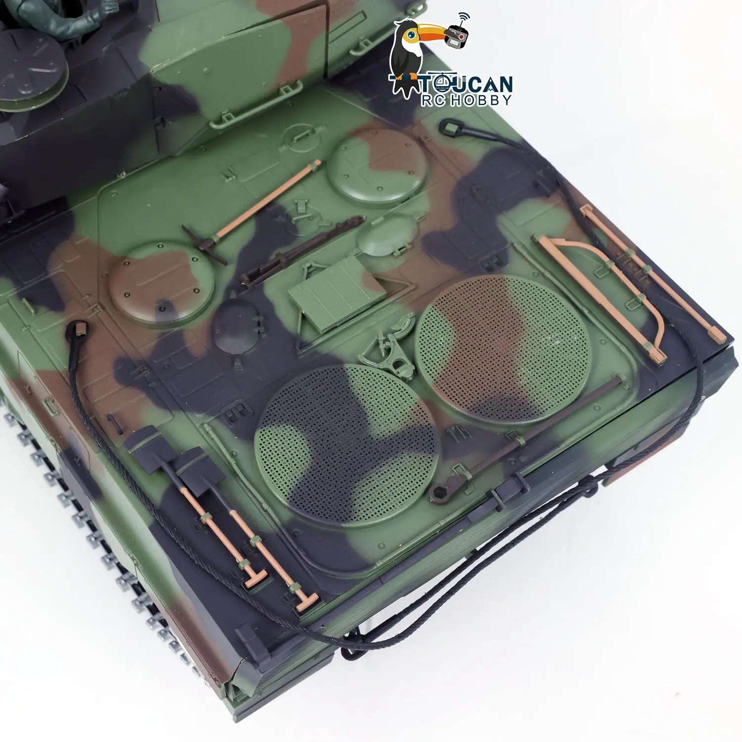 1/16 Remote Control Tank Model 3889 Leopard 2 A6 7.0 Mainboard Full Metal Chassis Gearbox IR Barrel Recoil Elevation 550 Motor