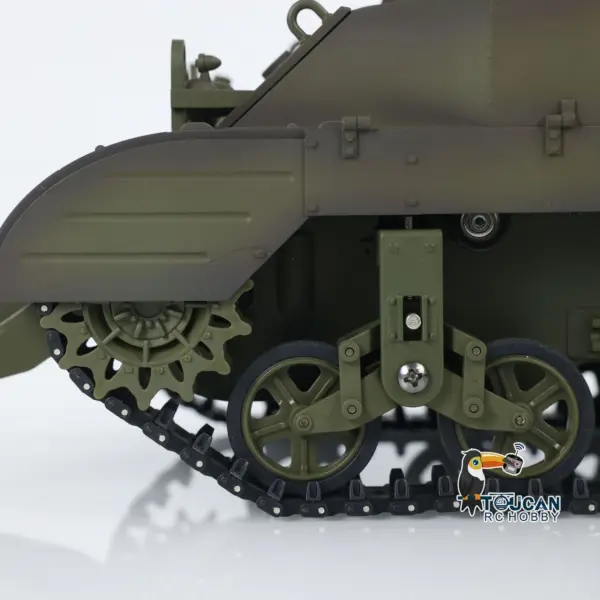 1/16 RC Tank US M5A1 Stuart VI Remote Control RTR Light Tank 360 Smoking Radio System Barrel Recoil Light Flash Two Battery