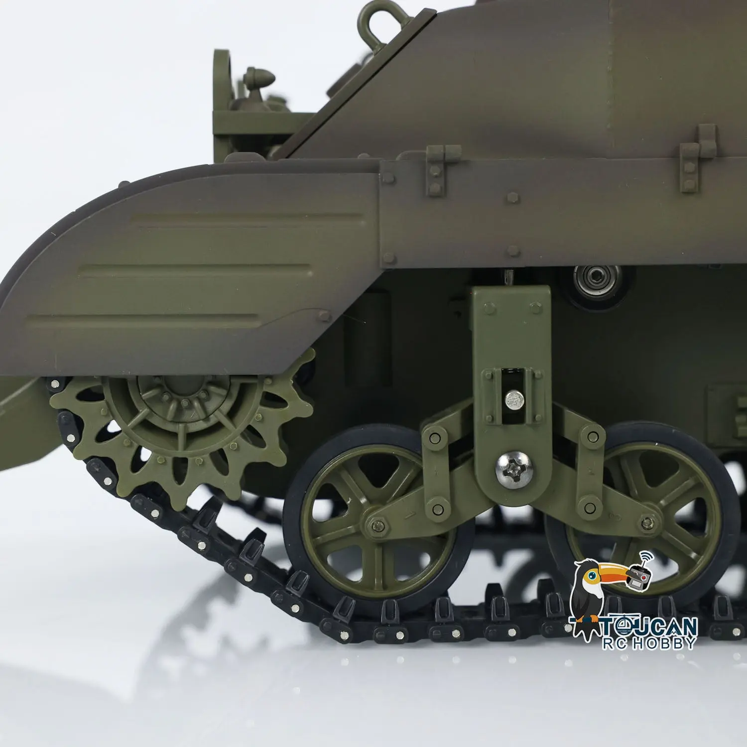 1/16 RC Tank US M5A1 Stuart VI Remote Control RTR Light Tank 360 Smoking Radio System Barrel Recoil Light Flash Two Battery