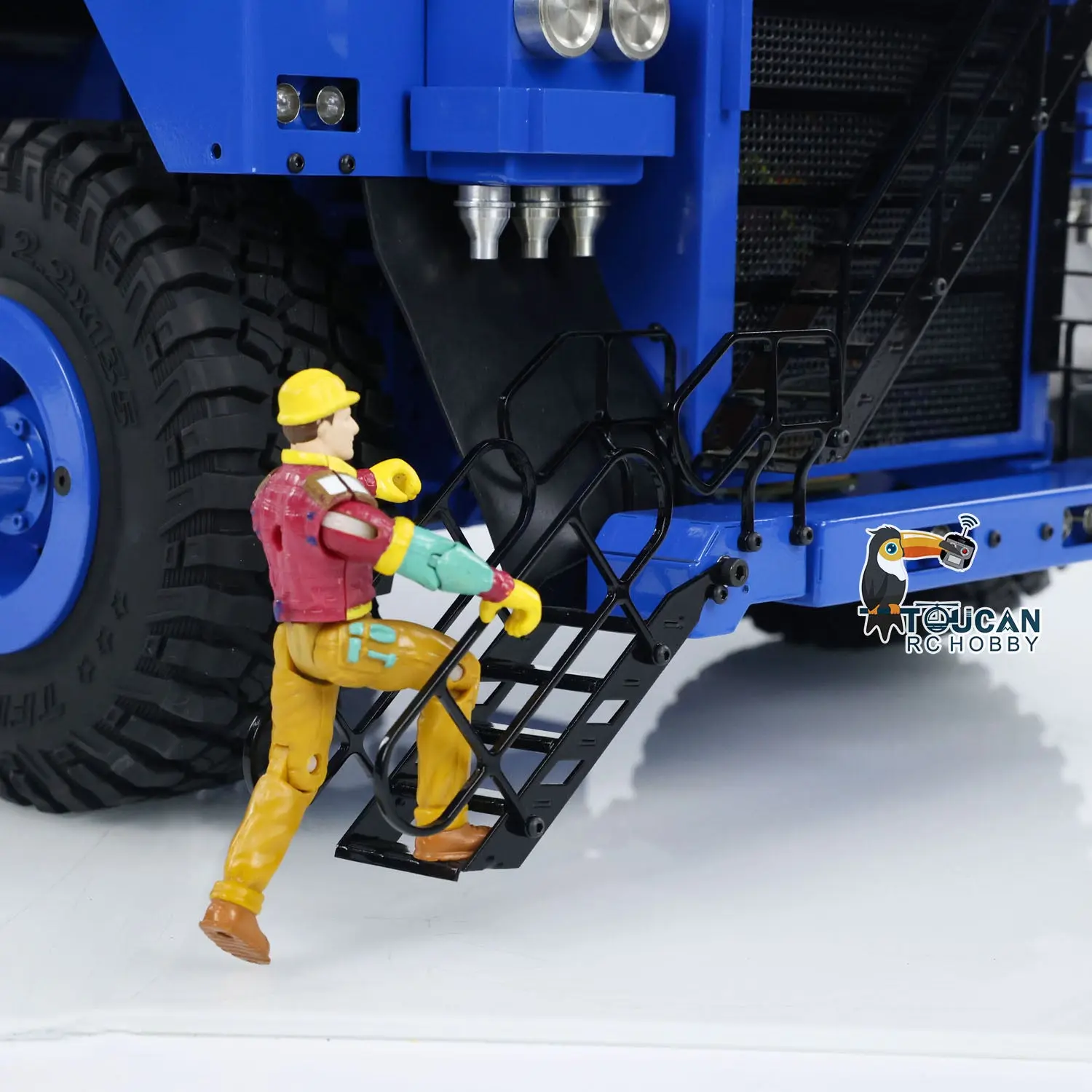 1/20 793D Radio Controlled Miner Truck Assembled Painted Metal Hydraulic System Dumper Car Model I6X Radio Warning Lights