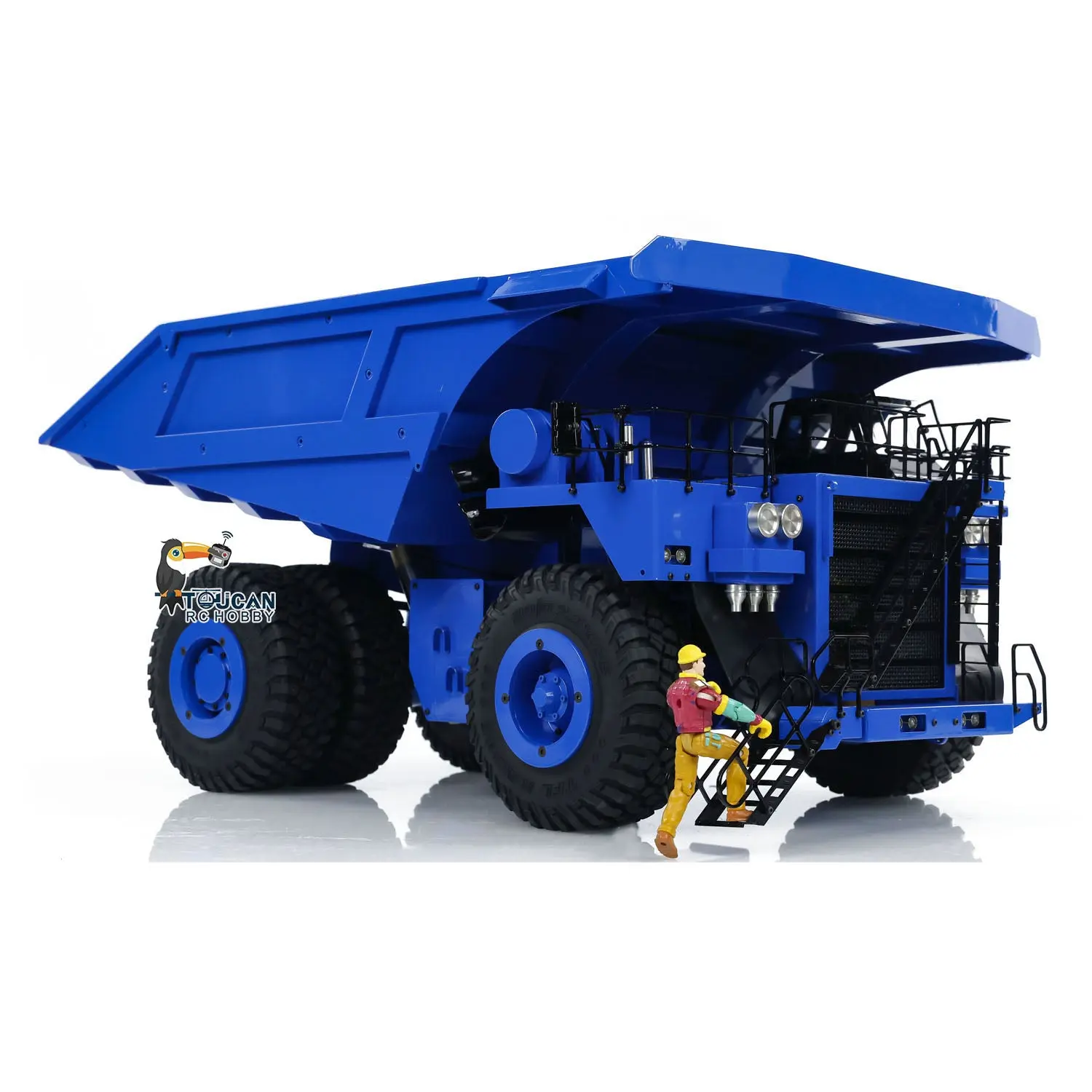 1/20 793D Radio Controlled Miner Truck Assembled Painted Metal Hydraulic System Dumper Car Model I6X Radio Warning Lights