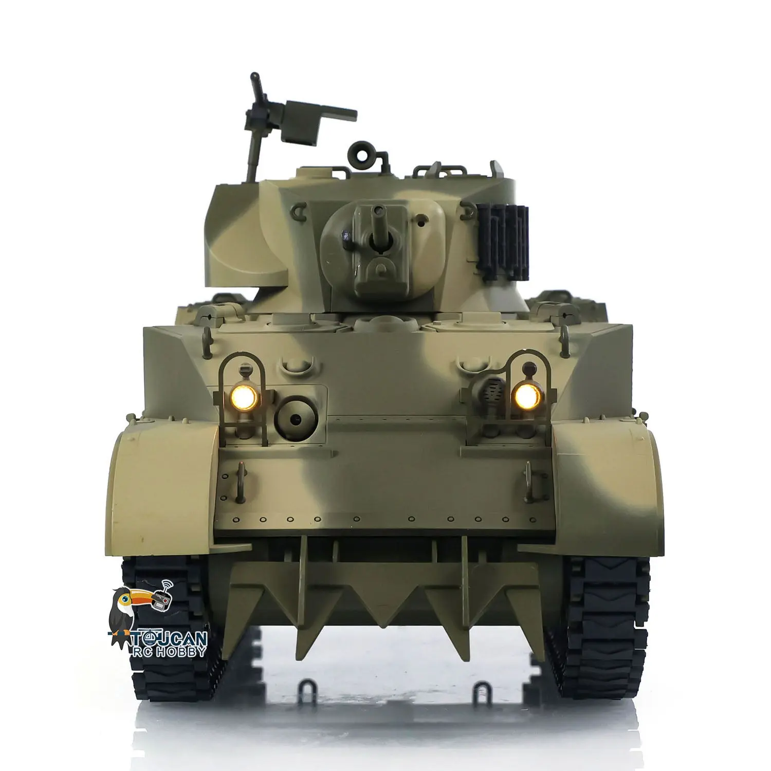 1/16 RC Tank US M5A1 Stuart VI Remote Control RTR Light Tank 360 Smoking Radio System Barrel Recoil Light Flash Two Battery