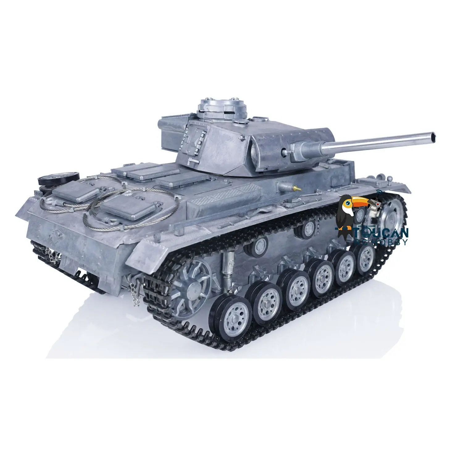 Mato 100% Metal 1/16 German Panzer III BB Shooting RTR Radio Control Tank Ready-To-Run 1223 2.4G Main Board Charger Receiver 360Degrees
