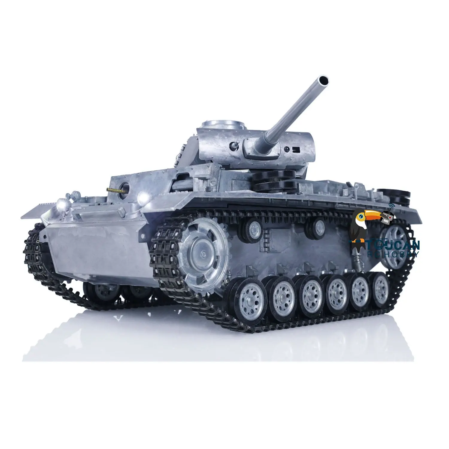 Mato 100% Metal 1/16 German Panzer III BB Shooting RTR Radio Control Tank Ready-To-Run 1223 2.4G Main Board Charger Receiver 360Degrees