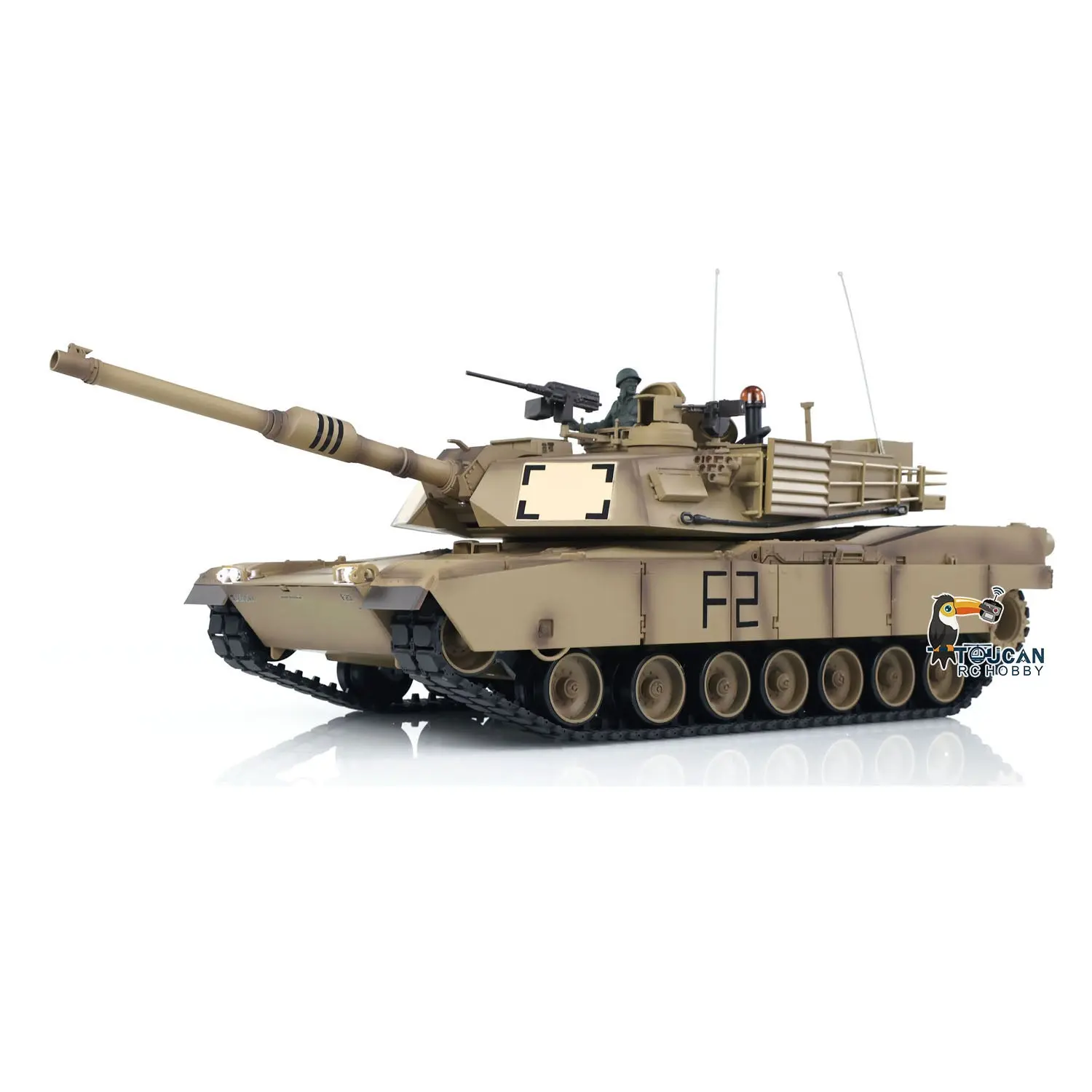 2.4Ghz Henglong 1:16 Scale 7.0 Plastic Version M1A2 Abrams RTR RC Tank 3918 Model BB Infrared Battery USB Charger