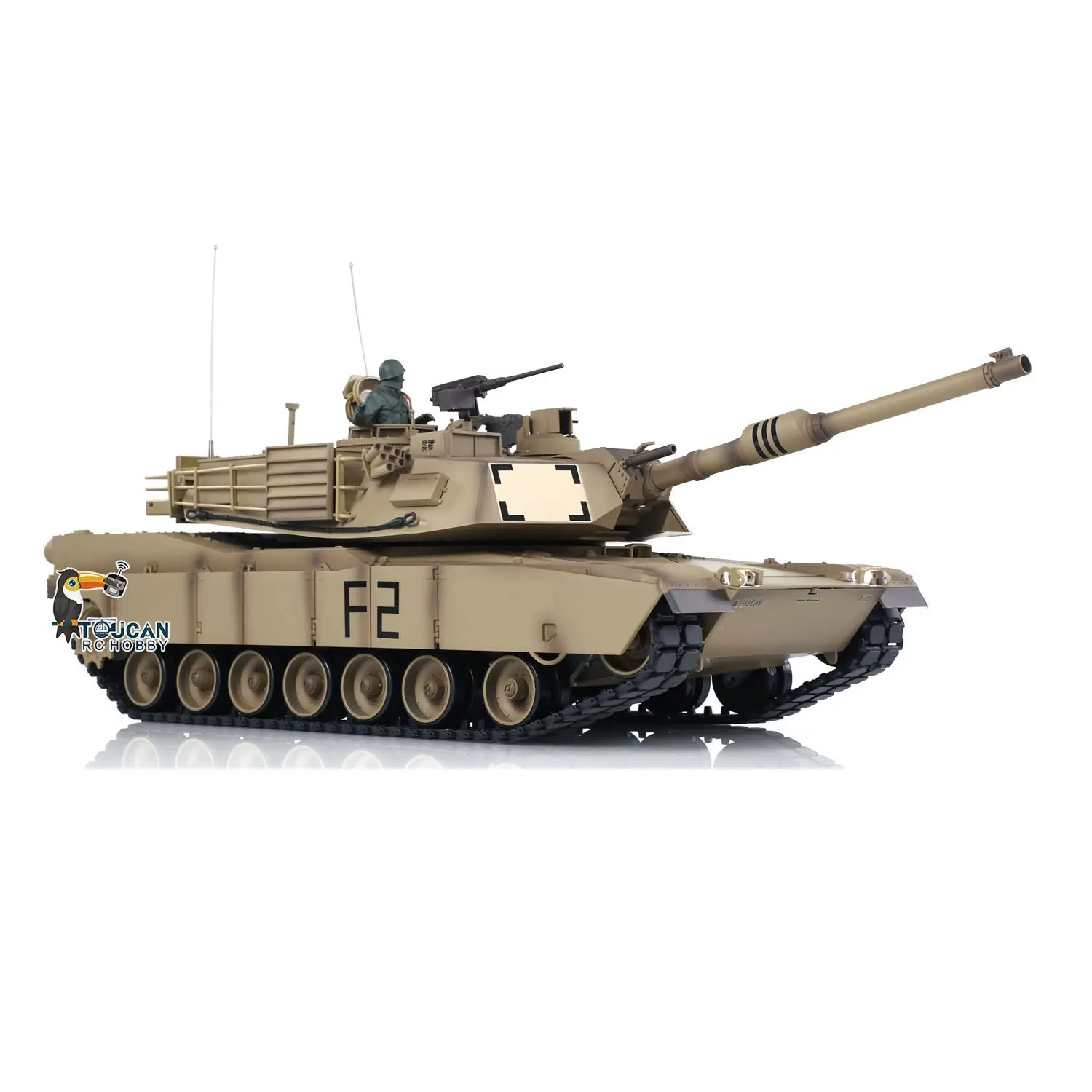 2.4Ghz Henglong 1:16 Scale 7.0 Plastic Version M1A2 Abrams RTR RC Tank 3918 Model BB Infrared Battery USB Charger