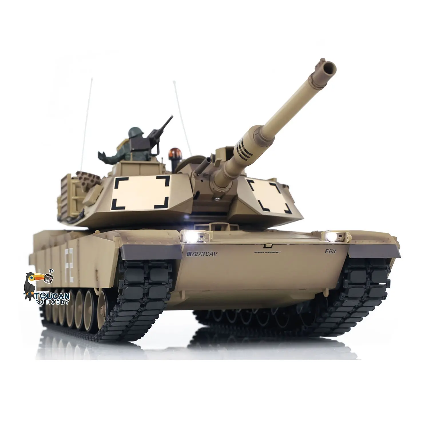 2.4Ghz Henglong 1:16 Scale 7.0 Plastic Version M1A2 Abrams RTR RC Tank 3918 Model BB Infrared Battery USB Charger