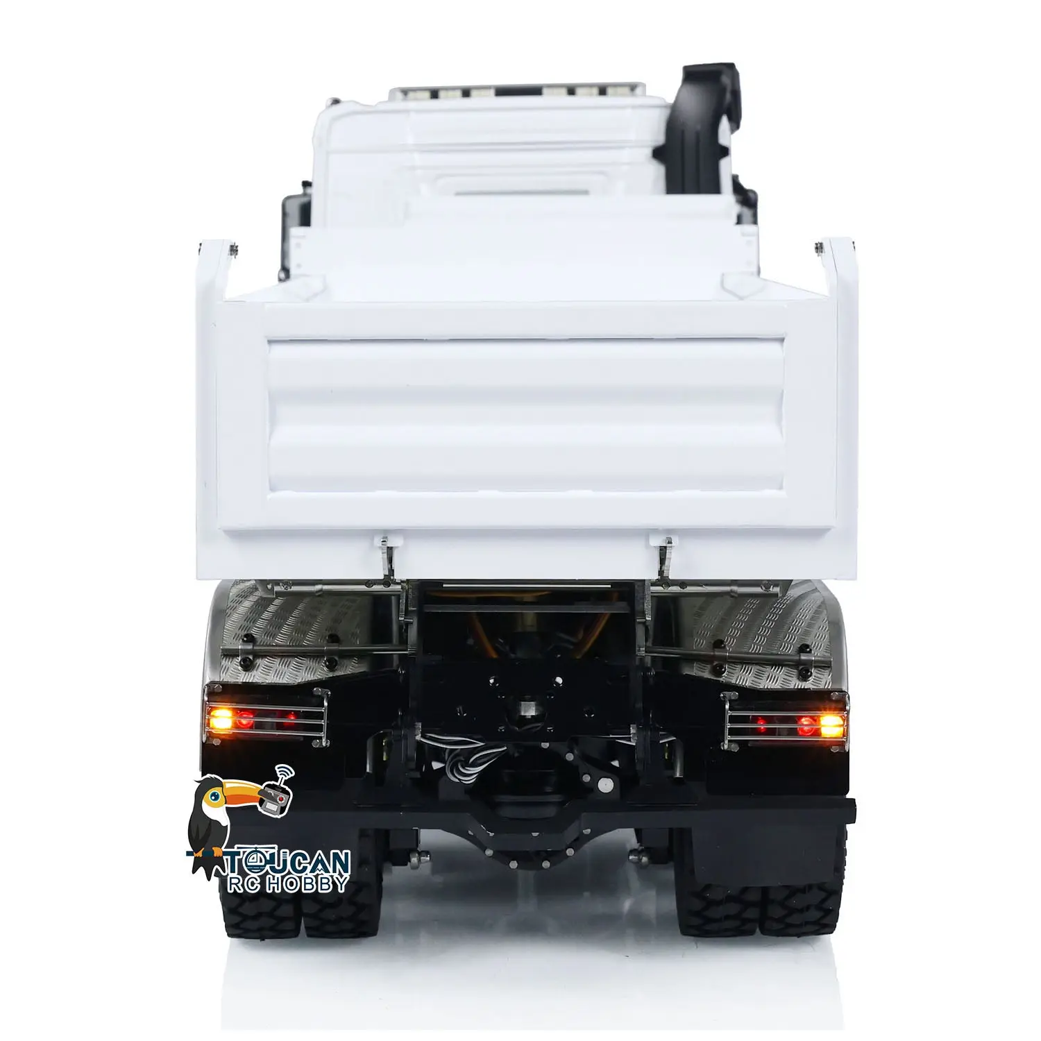 LESU Metal 1/14 6x6 3-way RC Hydraulic Dump Remote Control Tipper Truck Construction Cars Simulation Model RTR