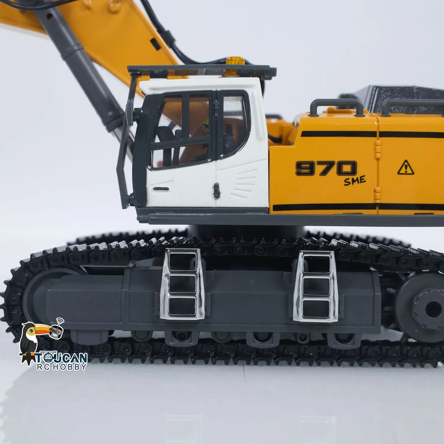 1/50 Plastic RC Excavator K970 Mini Electric Lifting Digger Toy RTR Metal Tracks Bucket N20S Motor Lights Sound Remote Control Battery Collectible