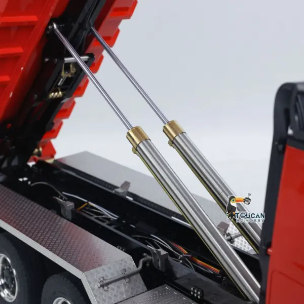 Metal 1/14 RC Hydraulic Dumper 8x8 Roll Off Dump Truck 3363 Emulated Vehicle Model Rear Axle Steering 3-speed I6S Remote Control