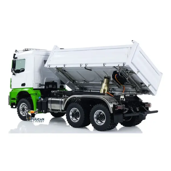 LESU Metal 1/14 6x6 3-way RC Hydraulic Dump Remote Control Tipper Truck Construction Cars Simulation Model RTR