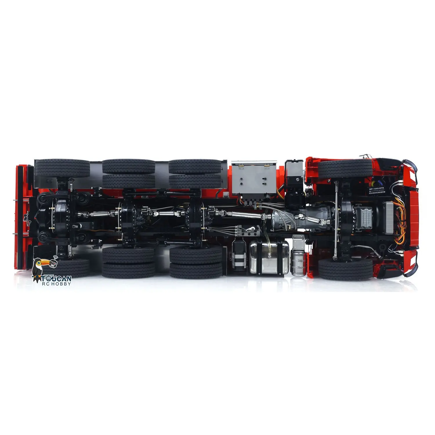 Metal 1/14 RC Hydraulic Dumper 8x8 Roll Off Dump Truck 3363 Emulated Vehicle Model Rear Axle Steering 3-speed I6S Remote Control