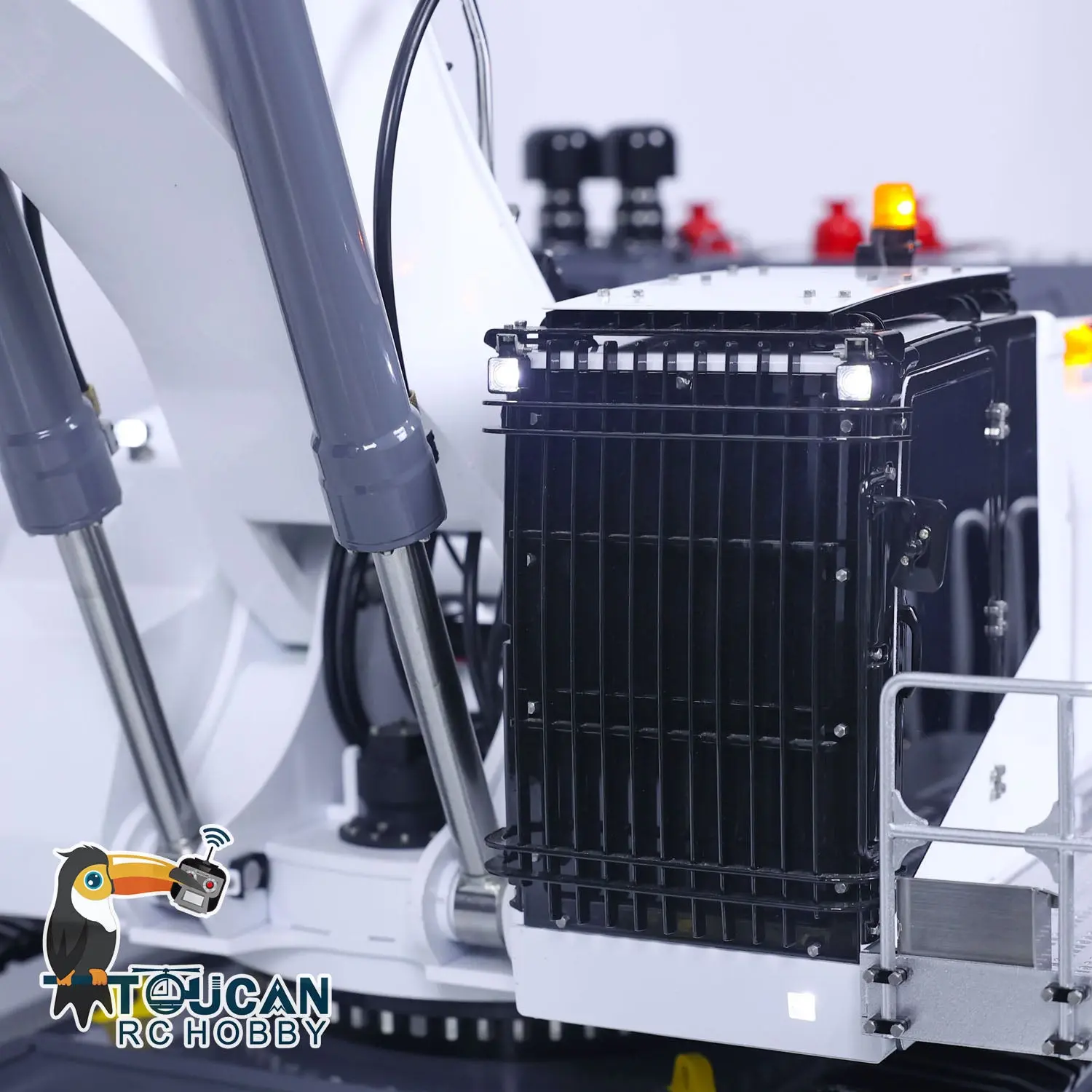 LESU 1/14 Heavy Double Pump RC Hydraulic Metal Excavator AOUE 9150 XE Lite Radio Controlled RTR Version Digger Light System