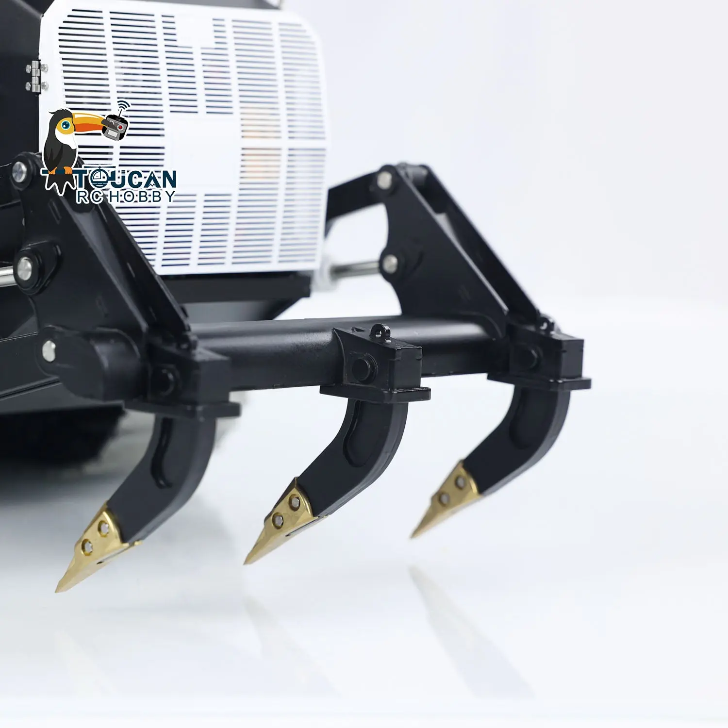 LESU 1:14 RC Hydraulic Tracked Loader AOUE 973K Car Openable Bucket Rear Plow Metal Tracks Sprockets Powerful Good Performance