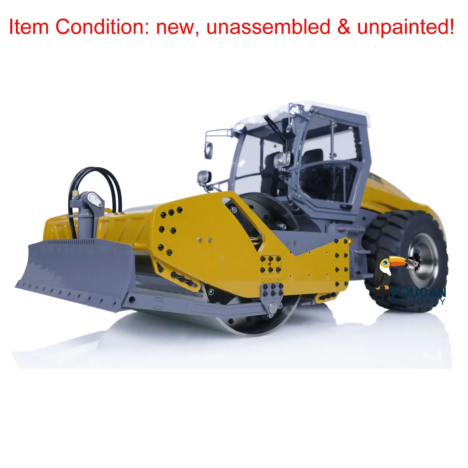 LESU 1/14 Metal RC Road Roller Aoue-H13ixc Remote Controlled Hydraulic Construction Vehicle KIT Radio Car Model Motor ESC Light Sound System DIY