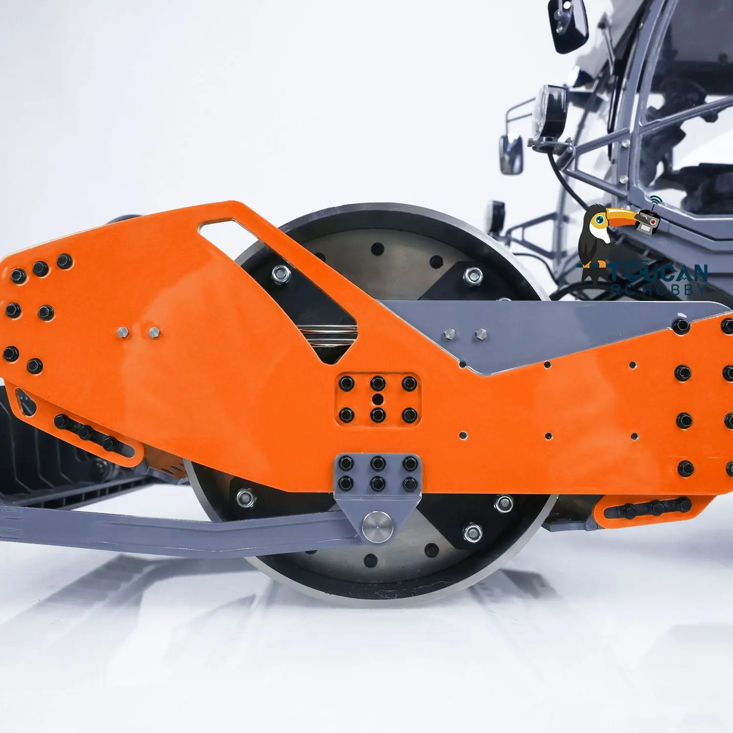 1/14 LESU Aoue-H13i RC Hydraulic Road Roller Orange Electric Assembled Engineering Metal Vehicle Sound Light System PL18EVLite