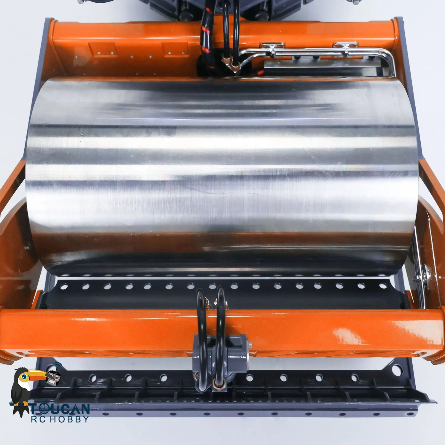 1/14 LESU Aoue-H13i RC Hydraulic Road Roller Orange Electric Assembled Engineering Metal Vehicle Sound Light System PL18EVLite