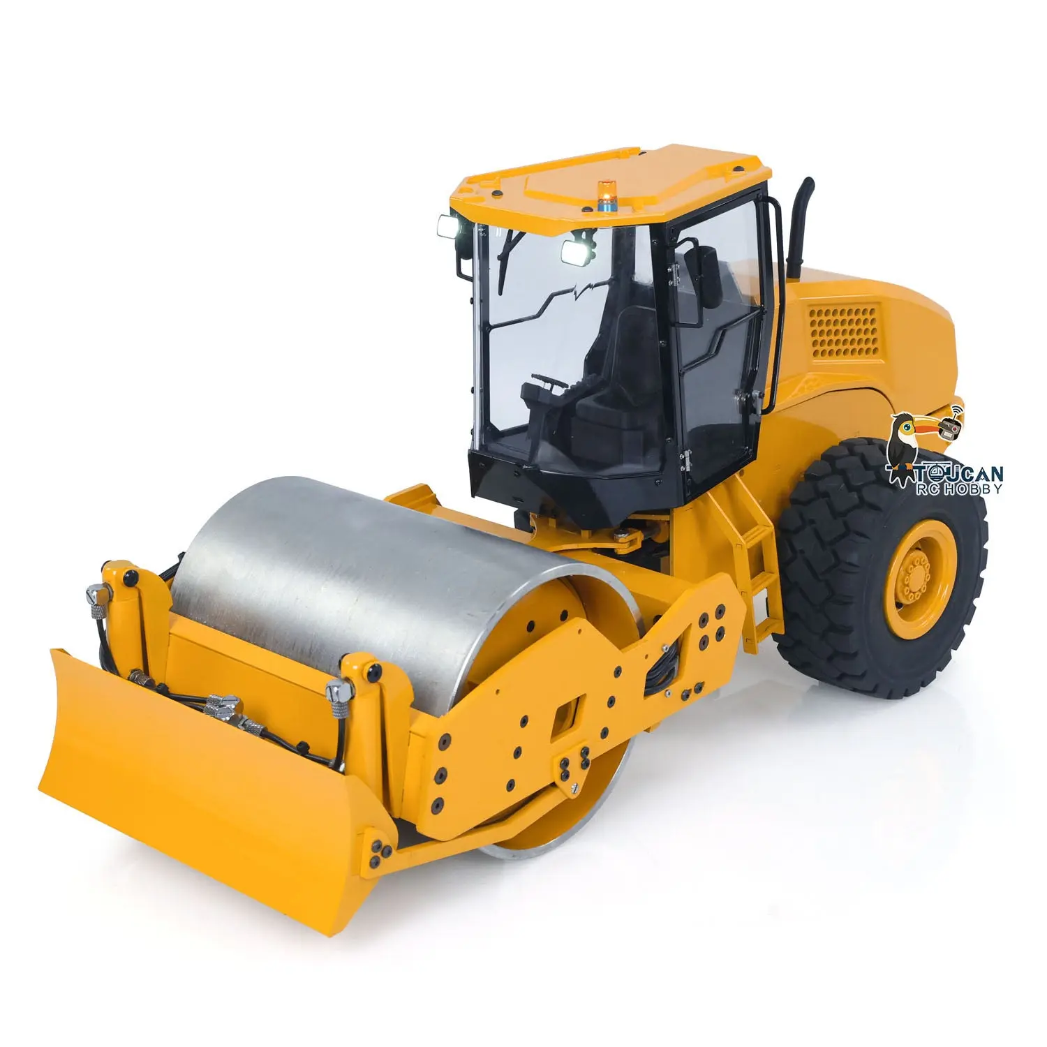 Metal CS11 1/12 RC Engineering Vehicles Hydraulic Remote Control Road Roller Car PNP/RTR Assembled Painted ESC Motor Servo
