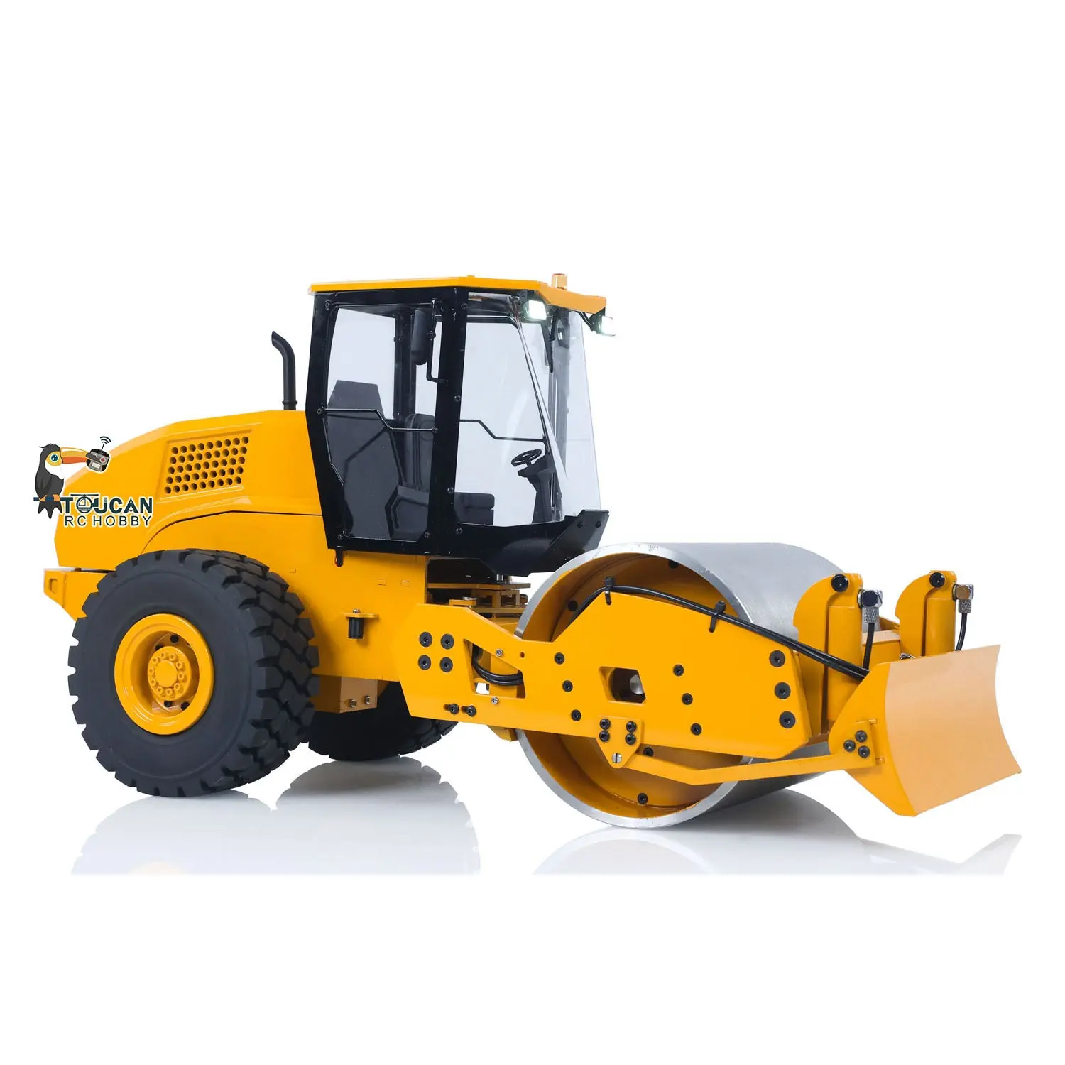 Metal CS11 1/12 RC Engineering Vehicles Hydraulic Remote Control Road Roller Car PNP/RTR Assembled Painted ESC Motor Servo
