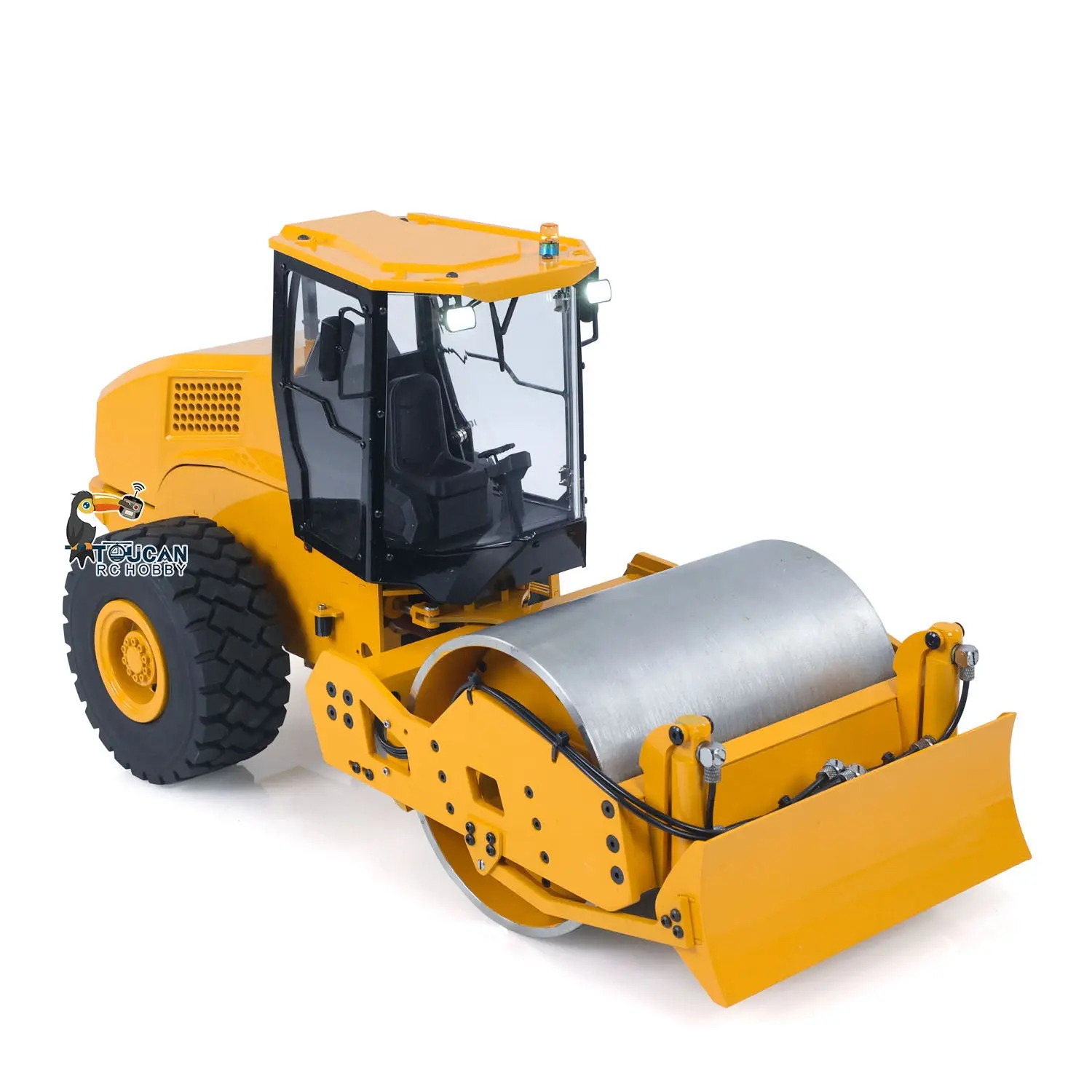 Metal CS11 1/12 RC Engineering Vehicles Hydraulic Remote Control Road Roller Car PNP/RTR Assembled Painted ESC Motor Servo