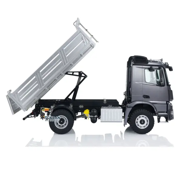 Kabolite 4*4 1/14 Plastic RC Dumper Truck 5701 Remote Control Tipper Car RTR Model 2-speed Gearbox Light Sound 2.4G Radio Controller and Receiver Battery