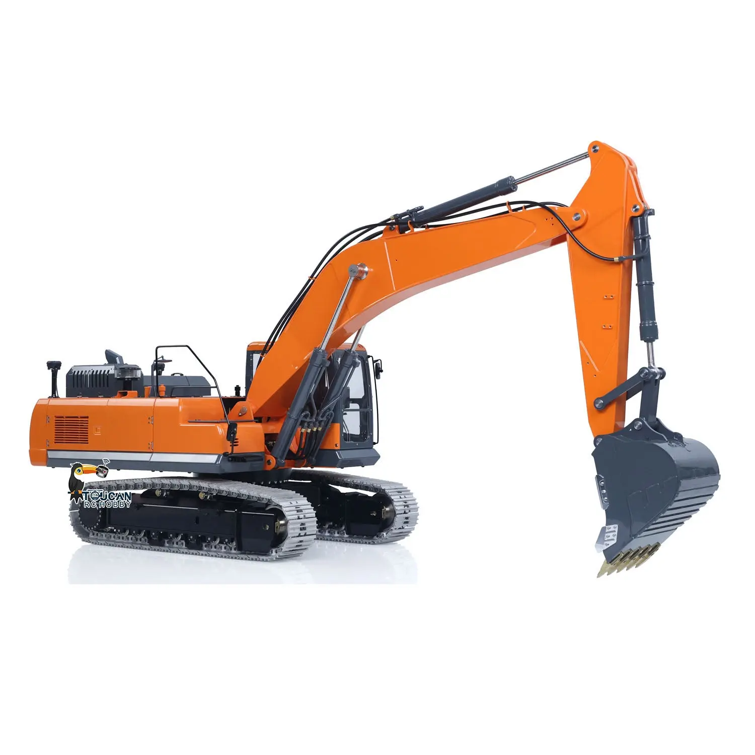 LESU 90% Metal 1/14 RC Hydraulic Digger Aoue DX350LC Remote Control Excavator Finished Model 3CH Valve Relief Valve 4MPA Pump