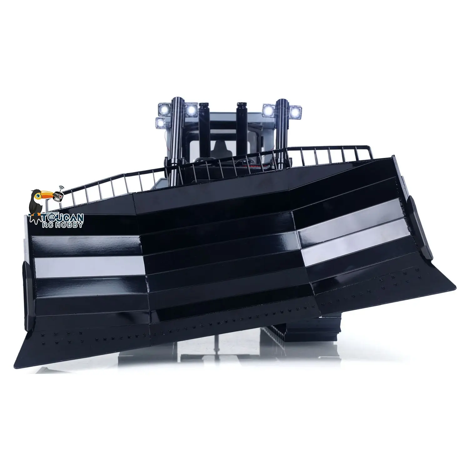 JDM-98 Ultra 1/14 Metal Hydraulic 4CH Valves Remote Control Bulldozer DXR2 Flysky ST8 Radio Sound System Light Pump ESC Motor